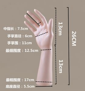 10 tum kvinnlig mannequin handarm display bashandskar smycken ringar kort hand modell display stativ