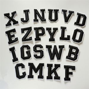 Großgröße English Alphabet Letter Stickpatches Heiße Schmelze Kleber nähen Sie Marken -Stoffzubehör Aufkleber Name Patches Patches