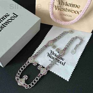 Strands Designer 2023 Autumn New High Edition Western Dowager Full Copper Plating White K Gold Diamond Necklace Pink Jbvo