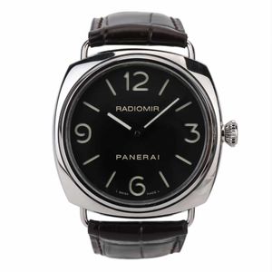 Men's Watch Gift Panerrais Vervament Watch Sapphire Mirror Swiss Swiss Size 44mm Molewhide Strap مع الإبرة الأصلية Buckle H537