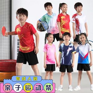 Soccer Sets/tracksuits Children's Badminton Jersey Sports Quick Drying Suit Table Tennis Short Sleeved Set Cost-effective Training Team Jersey