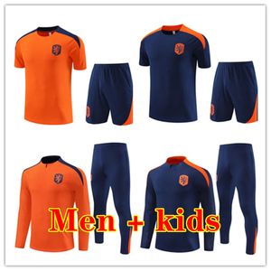 2024 2025 Nederländerna Soccer Tracksuit National Team 24 25 Memphis Football Jacket Surtetement Training Suit Jogging Chandal Futbol Surtetement Foot Men Kids Kit
