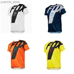 Camisas de ciclismo Tops Mountain Bike Cycling Jersey Camisa Downhill Camiseta Motochross T-Shirt Mx Mountain Bike Costume Jersey Ranger Y240410