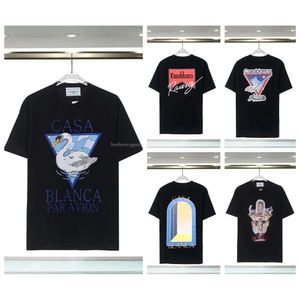 Summer Men T-shirts Mans Tee Polo koszulki Mężczyzna 100% bawełniany krótki rękaw Polos Projektanci mody mody swobodny liter