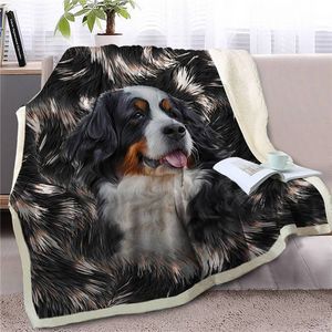 CLOOCL Pet Dog Pug Blanket 3D Print Throw Blanket Bed Home Office Blanket Double Layer Quilt Sherpa Blanket Drop Shipping