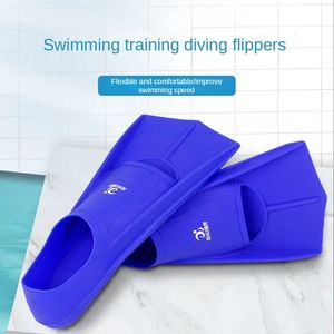 Silikonflossen Kinder Erwachsene Training Kurzer Herren Schwimmstauchausrüstung Flossenschuhe Flipper 240407