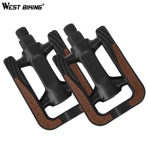 Biking West Biking MTB Road Bike Pedals Mountain Ultralight Wide Flat Plant Cycling Bike Accessori per biciclette per biciclette Anti-slitta