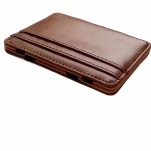 Ultra Thin Mini Carteira Homem Card de Busina de Carteira Pequena Men Sem carteiras Pu Puttle Walets Credit Logotipo Coin Leather i5a3 U4nx#