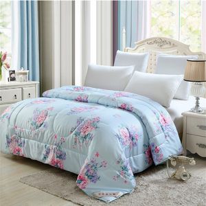 Cobertores de colcha nórdica Mulberia de seda macia Bedding Bedding Quilts Flores Flores Quilts de espessura de verão e inverno
