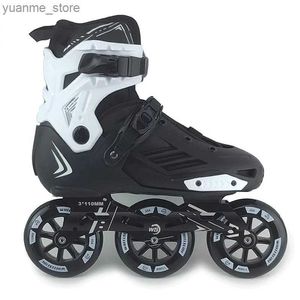 Inline Roller Skates Original WS 3x110 Geschwindigkeit Inline Rollschuhe Länge Verstellbare Stiefel 85A PU -Räder Patinen für Street Asphalt Road kostenlos Skating Y240410