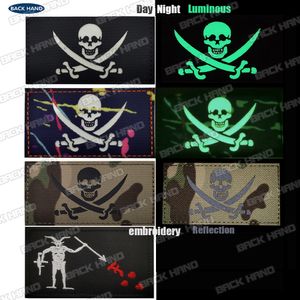 Patch bandiera di pirata della barba nera EDWARD TEED IR Infrared Rifletenza Military Patch Tactical Navy Seal Team Trident Patches