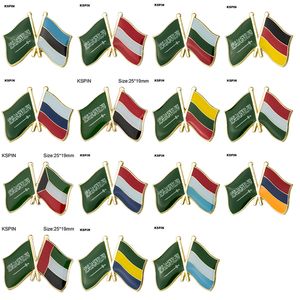 10pcs a lot Flag Friendship Badge Country Flag Badge Flag Brooch National Flag Lapel Pin International Travel Pins Collections