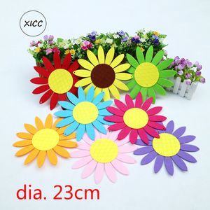 XICC grande taglia 23 cm fiore solare non tessuto inoltre inolico in feltro in feltro di lana scuola casa casa bambola fatta per bambino fatti fai da te lavoro