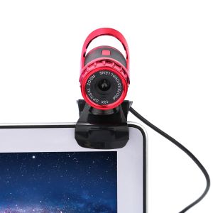 Webcams Rotatable Night Vision Webcam USB Yüksek Tanım Kamerası 360 Derece Mic Clipon Bilgisayar PC Dizüstü Dizüstü Bilgisayar Web Kamera