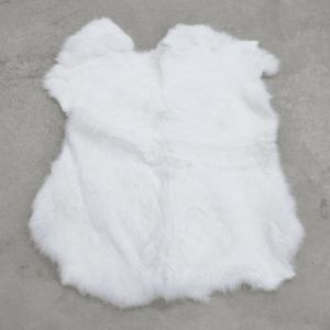 Natural Rabbit Fur Pelt For Crafts Fluffy Rabbit Skin Fluffy Rug Leather Accessories Hide Sewing DIY Fabric XL