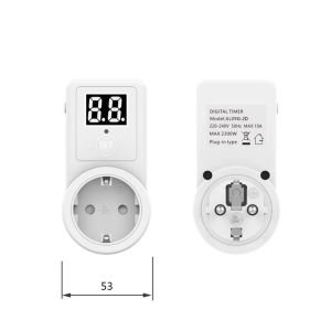 Digital Countdown Timer Smart Control Plug-In Switch Socket Auto Power Off Electronic Device Intelligent Timing Tools EU Plug