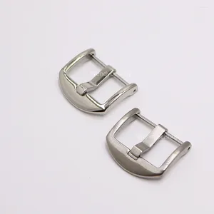 Watch Bands Rolamy 20mm Wholesale OEM Pre-V Screw Buckle Silver Polished Brushed 316L Stainless Steel For Wrist Strap Belt Band