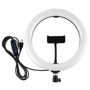 PuLuz 10,2 tum 26 cm USB 3 -lägen Dimbar dubbelfärgstemperatur LED CURVED Diffus ljusring Vlogging Selfie Photography Video Lights