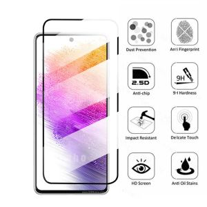 Tempered Glass Case For Samsung Galaxy A73 A53 A33 A72 A52 A32 5G Screen Protector Camera Lens Film Samsun S22 Plus S21 FE Glas