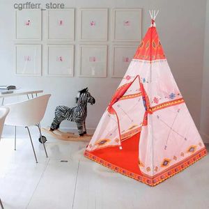 Leksakstält indisk stil barn leksak tält inomhus utomhus lek hus bärbar teepee baby yurt lek tält spel hus födelsedagspresenter till barn l410