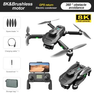 Drones 5G Wi -Fi FPV Drones Quad Toys New Lu20 Professional GPS с межпользом 4K HD избегание препятствий