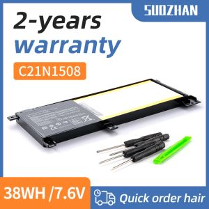 Baterias Suozhan C21N1508 Bateria de laptop para ASUS X456U X456UA X456UB X456UF X456UJ X456UR X456UV A456U F456U F456UV K456U R457U 38WH