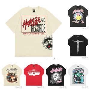 Maglietta maglietta di magliette di lusso Hellstar tee man donna marea lettere streetwear spruzzata in cotone di alta qualità streetwear hip hop fashi