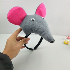 Party Plush Mouse Rat Ear Headband Tail Tie Boy Girl Girl Girl Present Animal Hair Band Halloween Costume Cosplay