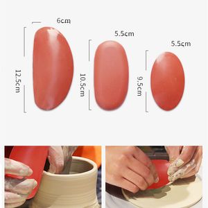 3 PCs/Set Ceramic Art Scraper Gummschaber DIY -Tonskulptur Softreparaturen Reparaturschaber Potters Auxiliary Ceramic Art Tool