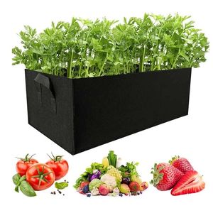 長方形の植え付けバッグガーデンの植え付けコンテナ栽培バッグ植物用の通気性ポット装飾用野菜のための保育園ポット