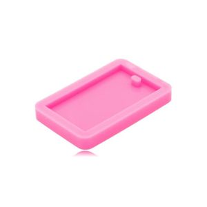 1Pcs Photo Frame Silicone Epoxy Resin Mold Rectangular Shaker Keychain Pendant Jewelry Mould DIY Crafts Decor Casting Tools