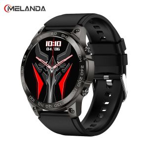 Watches Melanda 1,43 tum AMOLED MEN SMART WACK NFC Bluetooth Ring IP68 Waterproof Sport Fitness Tracker Smartwatch för Android iOS