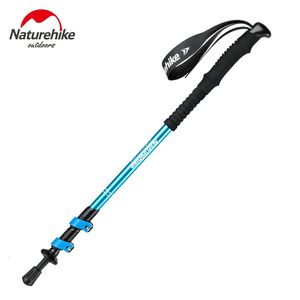 3 노드 조절 식 트레킹 극 Ultralight Aluminum Alloy Telescopic Walking Hiking 등반 스틱 240327