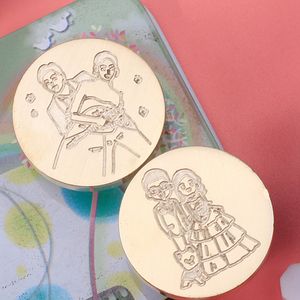 Romantic Love Wax Stamp Head Bride and Groom Antique Sealing Wax Scrapbooking Stamps Wedding Invitations Decoration