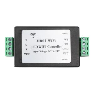 STANDS H801 RGBW LED WiFi Controller LED RGB Controller DC524V Entrada para 5050 2835 3528 SMD LED tira de fita de tira leve