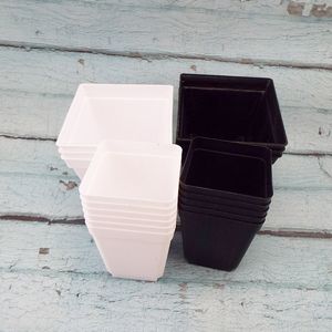 7cm 10cm Mini Flower grow Pots Planter grow pot Plastic Flowerpot Grow Box Seedling Tray Garden tool Transplant Nursery Pots