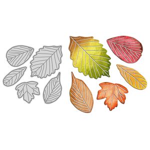 Mangocraft varie foglie che tagliano muore la primavera scrapbooking fai -da -te tagliente decorazioni in rilievo in metallo foto di carta tagliata tagliata foto
