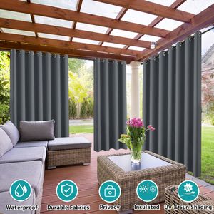 2st Privacy Outdoor Curtain Waterproof Garden UV Exterior Curtain Street Gazebo Curtain For Patio Verch Pergola Terrace Cabana