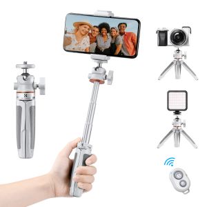 Stativ KF -koncept MS02 13.4 ''/34CM Telefon TIE Selfie Stick Desktop Stand med Bluetooth Remote Control Black White Color