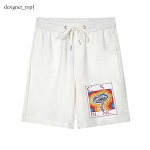 Casablanc shorts bomullssport casa blanca trosor mode vanlig femdelar gata längd dragkammar byxor man knä strand topp skjortor 7019