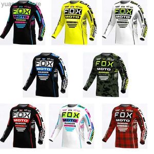 Camas de ciclismo Tops Enduro Ciclismo Sleeve Cycling Jersey Downhill Camisa Camiseta Motocross T-shirt MX Mountain Bike Roupas Jersey Y240410