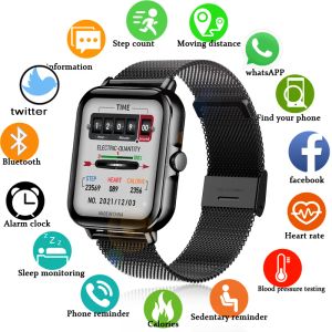 Zegarki 2022 NOWOŚĆ Odpowiedź Bluetooth Call Call Smart Watch Mężczyźni Pełna dotknięcie połączenie Fitness Tracker IP67 Wodoodporny smartwatch mężczyźni Kobiety +pudełko