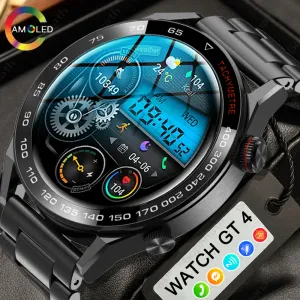 Huawei Xiaomi NFC Smart Watch Men HD 화면 심박수 모니터링 Bluetooth Call IP68 방수 스마트 워치 2023 새로운 모델.