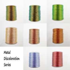 Sanbest 3 Strands Metallic Discolor Weaving Thread Effect Jewellery String Stitch Crochet Threads For Tatting DIY