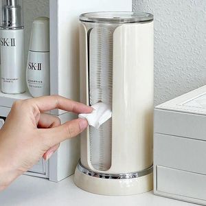 Förvaringslådor Rensa makeup padhållare dispenser badrum arrangör dammsäker låda kosmetisk extraktion skönhet äggpulver puff