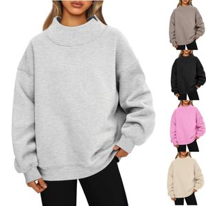 Sweater de designer Novos produtos Listados Explosões femininas Sorto de mangas compridas Pullover de pescoço alto Top de pelúcia casual