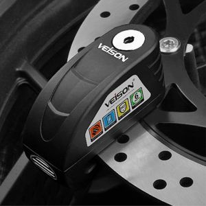 VEISON Waterproof Motorcycle Alarm Lock Bike Disc Lock Warning 130DB Security Anti Theft Brake Rotor Padlock Disc Brake Locks