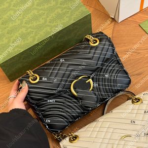 2G Marmont X Bale co-märkesdesigner Lady Shoulder Bag Fashion Luxury Brand High Quality Flap Crossbody Bag Womens Handheld