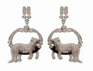 Серьги серии Panthere 925 Серебряные свинки против аллергии Love Studs Trinity Ladies Dangle Brand Designer Classic Style Fashion Eweer2924361