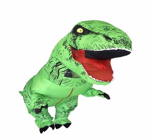 Trex Dinosaur Kostium dla dorosłych Trex Dinozaur nadmuchiwane kostium Fancy Sukienka Halloween garnitur brązowy kostium maskotki to6134473